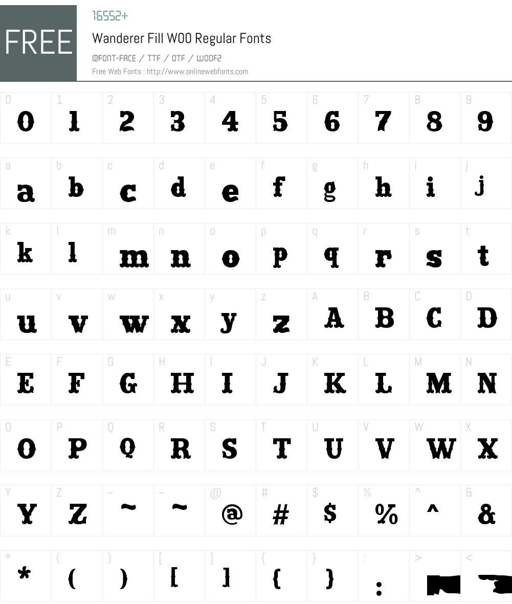 WandererFillW00-Regular Font Screenshots