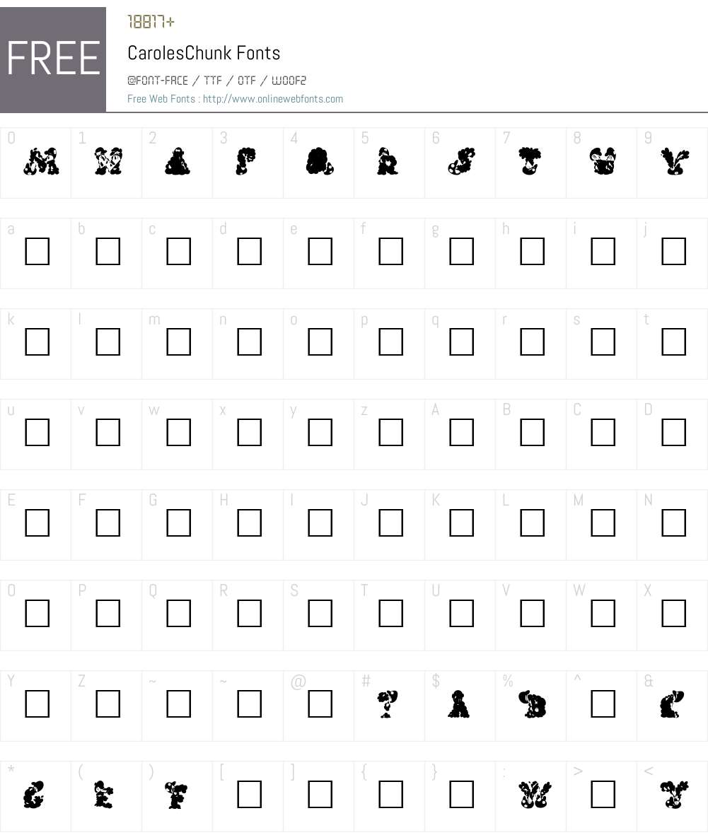 CarolesChunk Font Screenshots