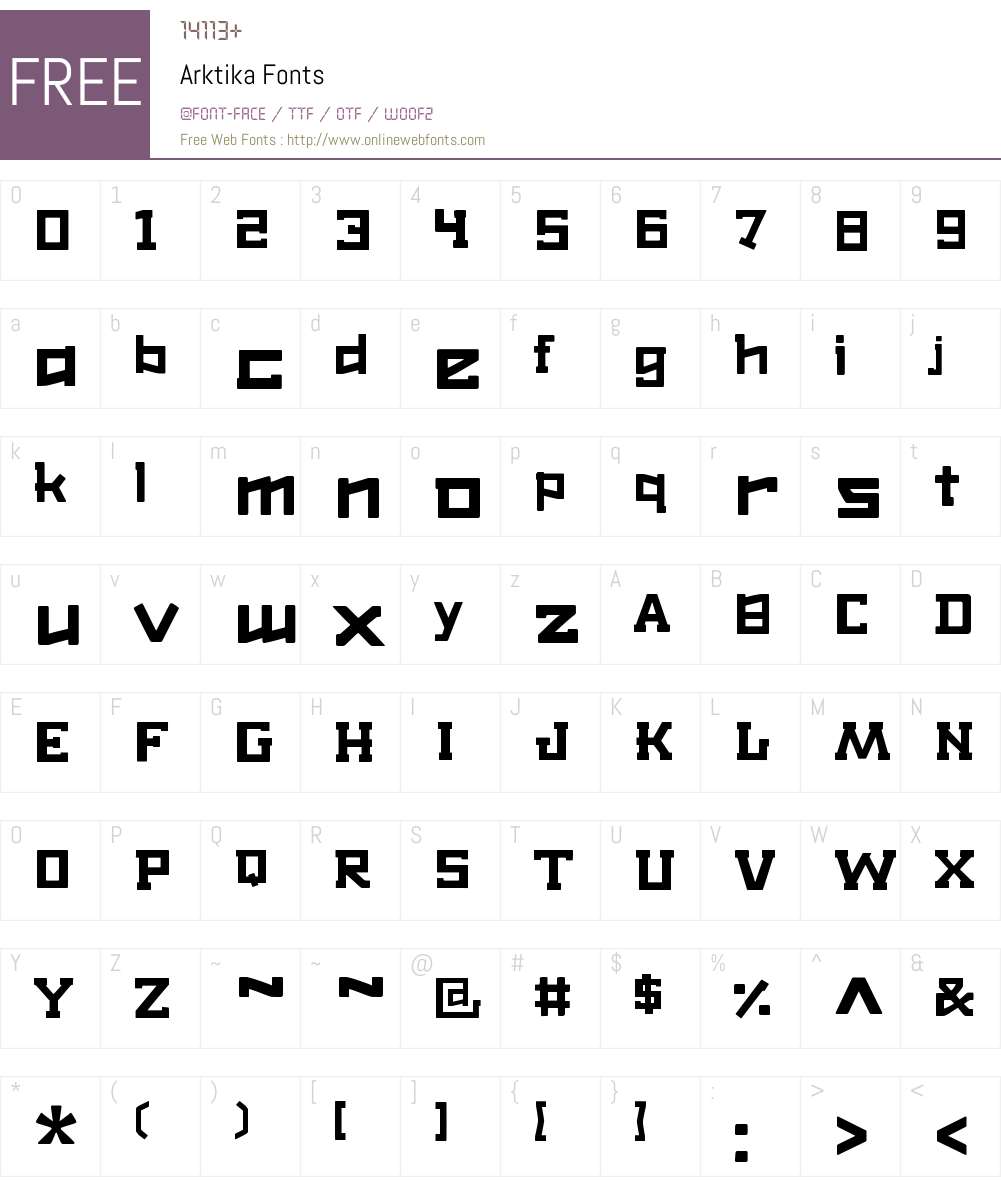 Arktika Font Screenshots