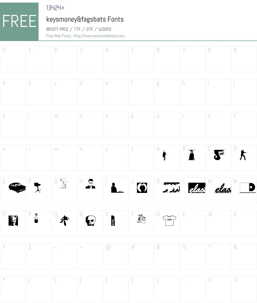 keysmoney&fagsbats Font Screenshots