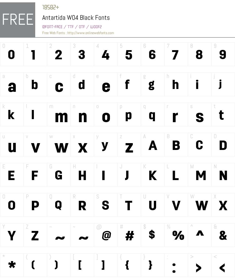 AntartidaW04-Black Font Screenshots