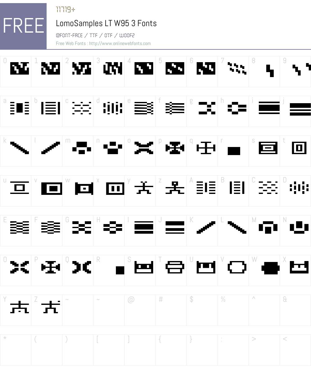 LomoSamplesLTW95-3 Font Screenshots