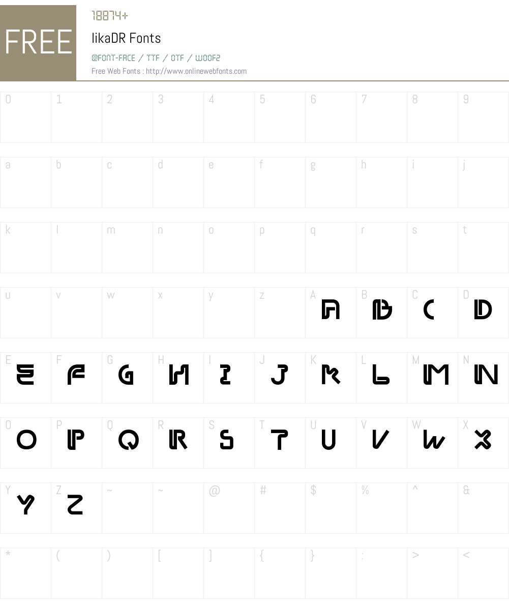 likaDR Font Screenshots