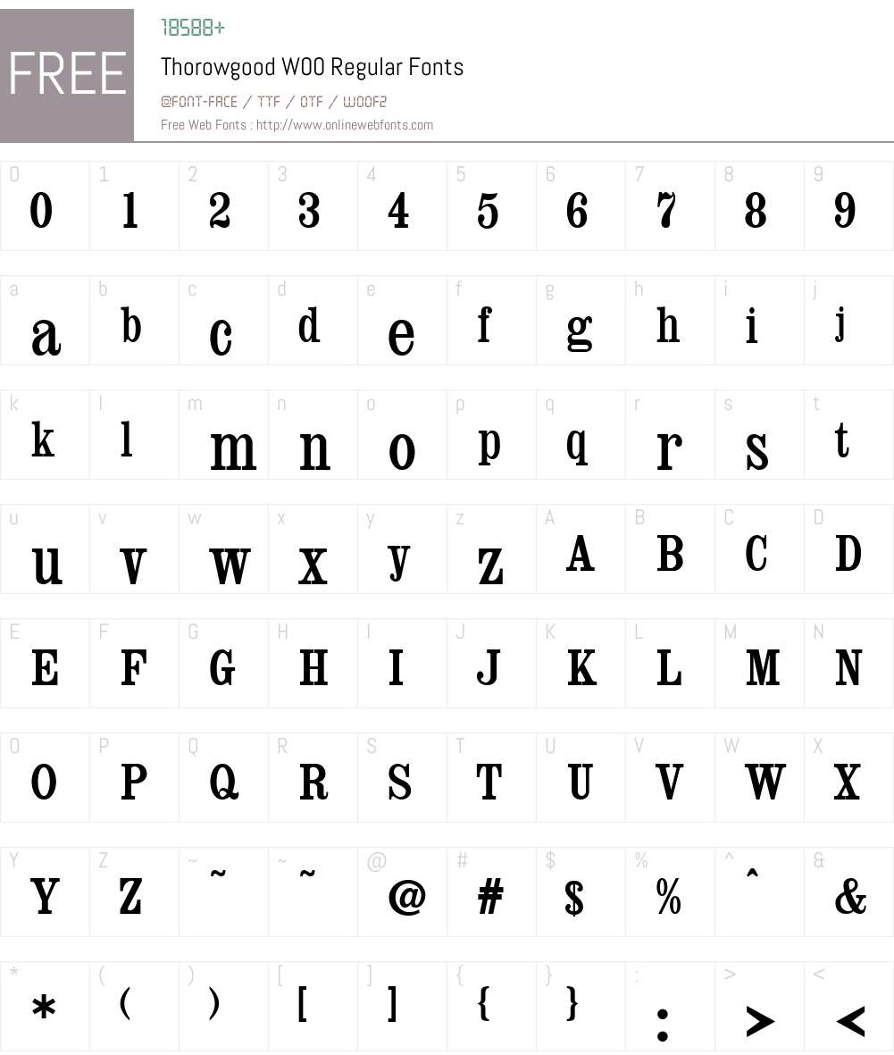 ThorowgoodW00-Regular Font Screenshots