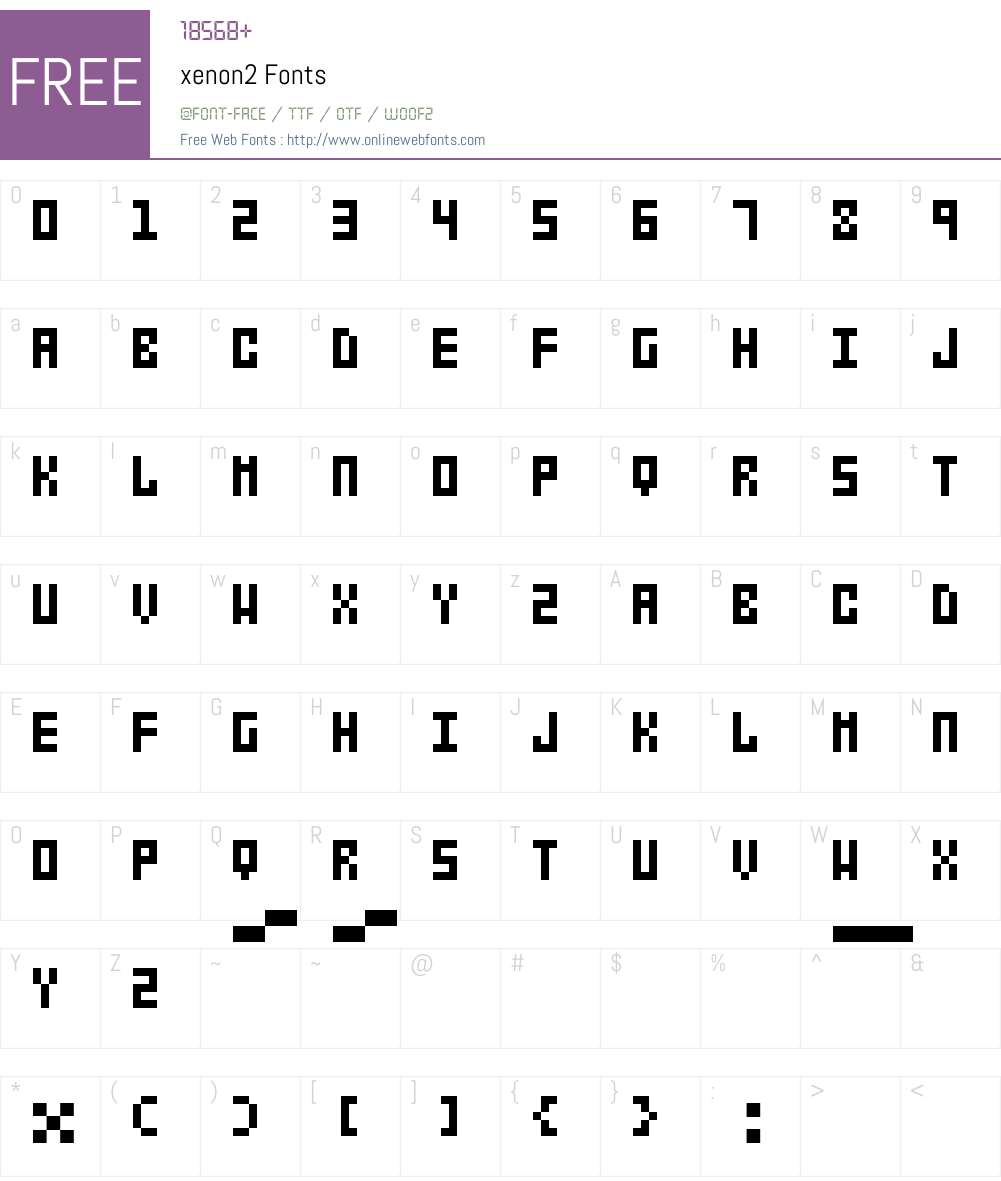 xenon2 Font Screenshots