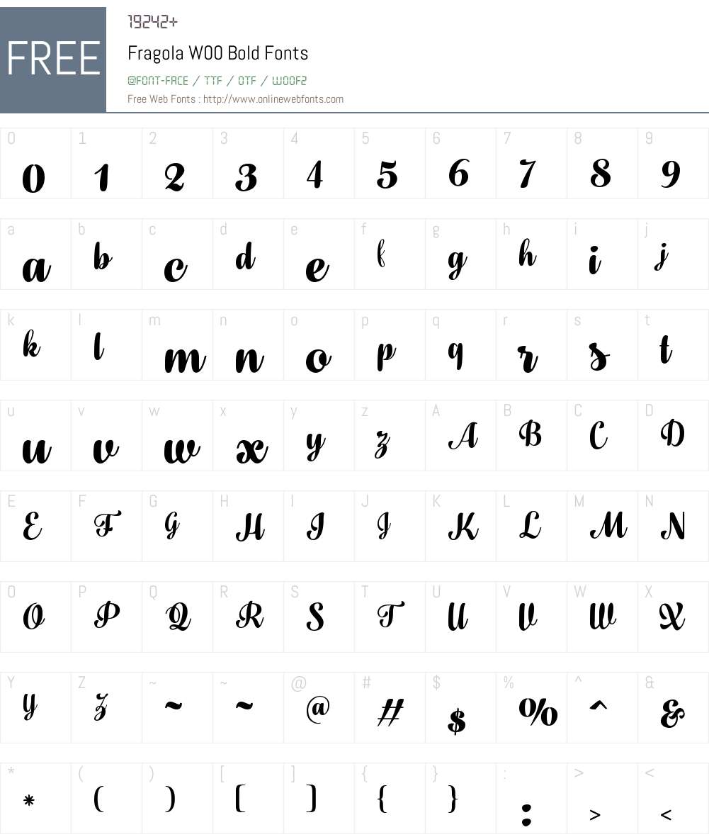 Fragola-Bold Font Screenshots