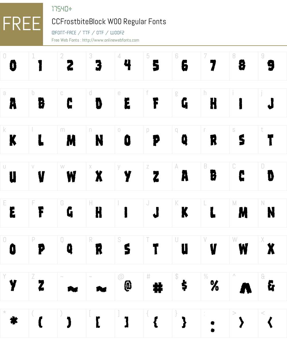 Frostbite Font Screenshots