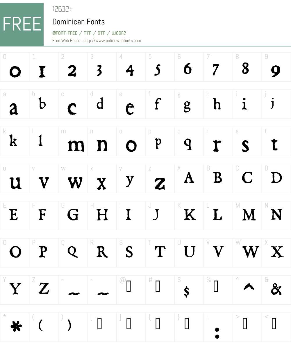 Dominican Font Screenshots