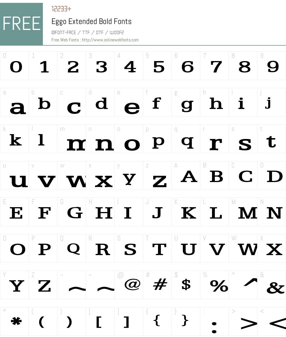 Eggo Extended Font Screenshots