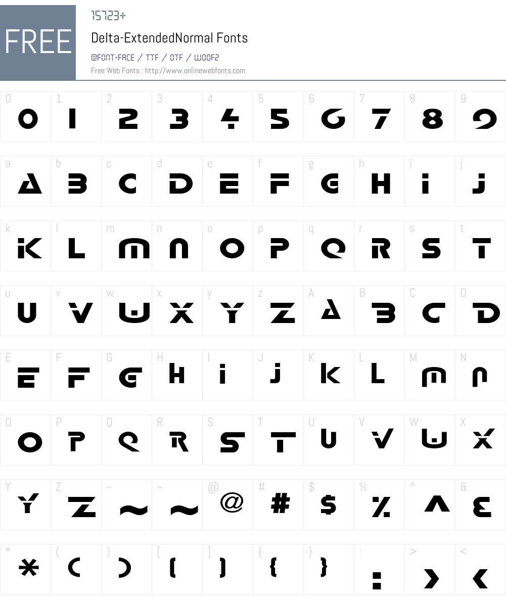 Delta-Extended Font Screenshots