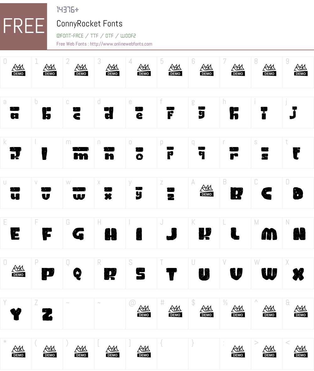 ConnyRocket Font Screenshots