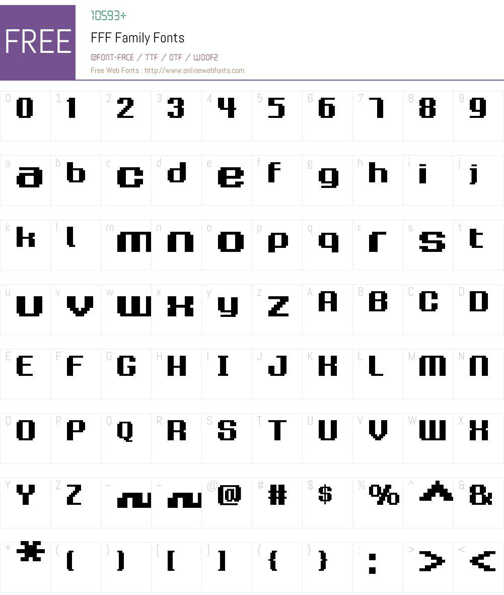 FFF Family Font Screenshots