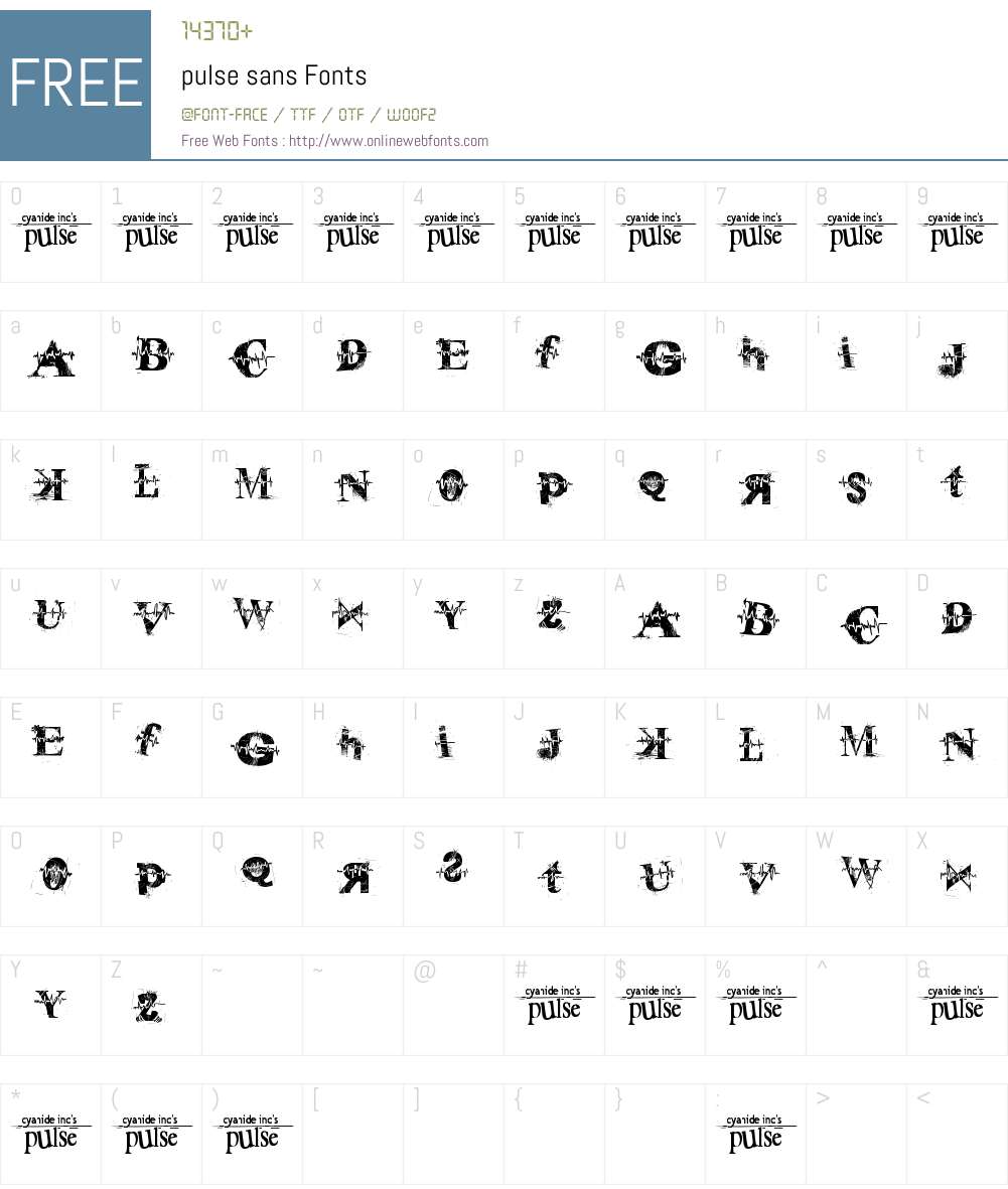 pulse sans Font Screenshots