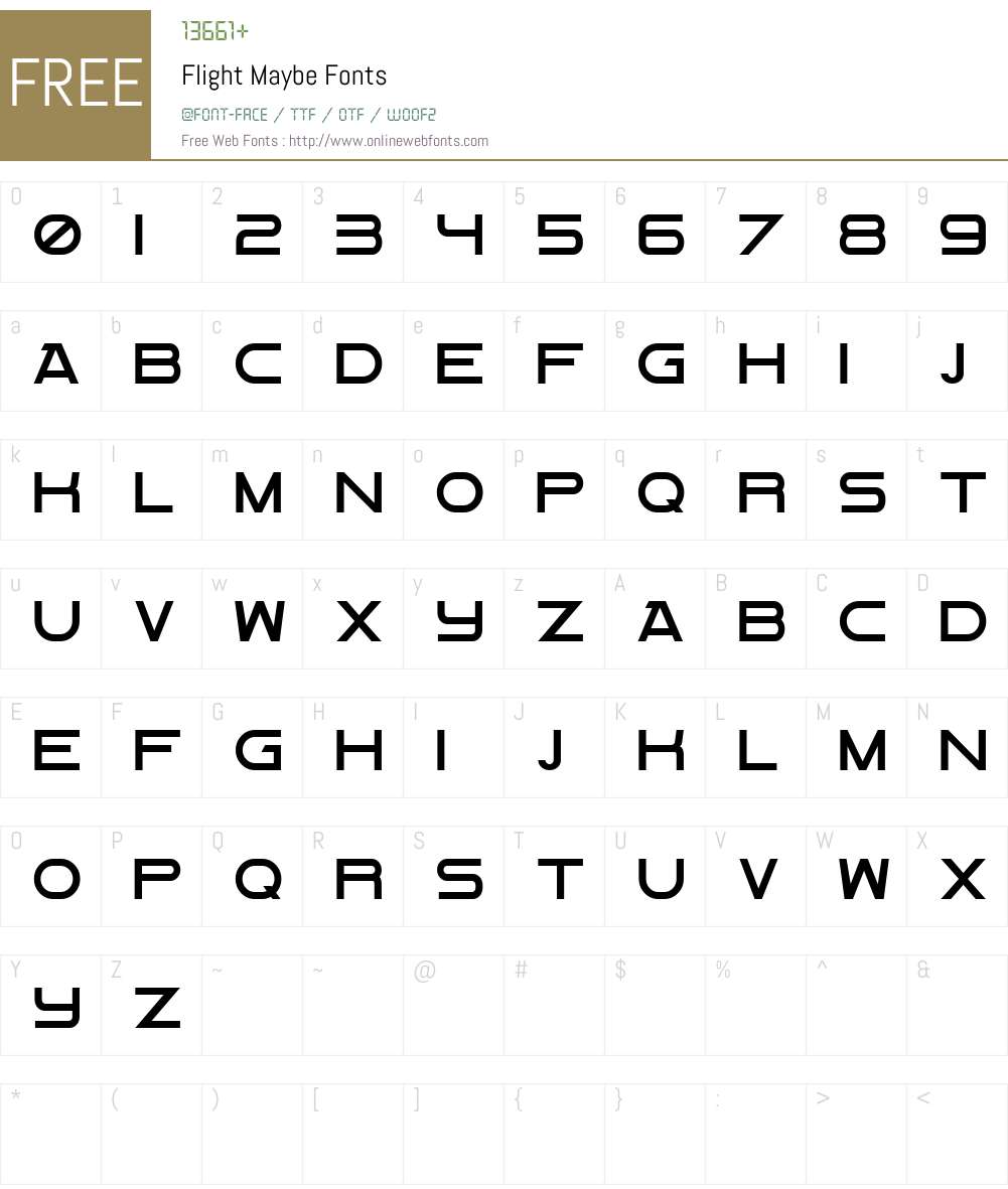 Flight mAybe Maj Font Screenshots