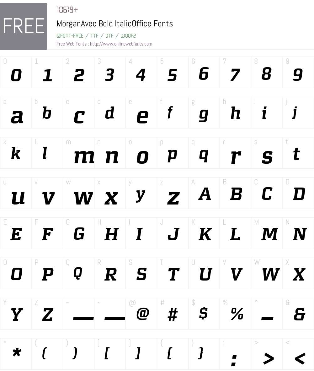 MorganAvec Font Screenshots