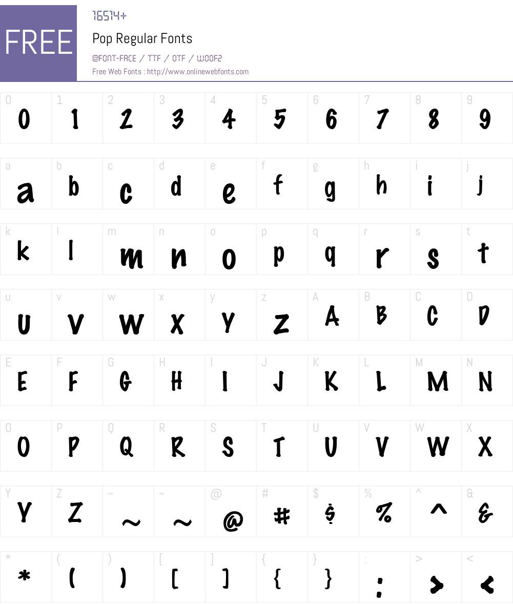 Pop Font Screenshots
