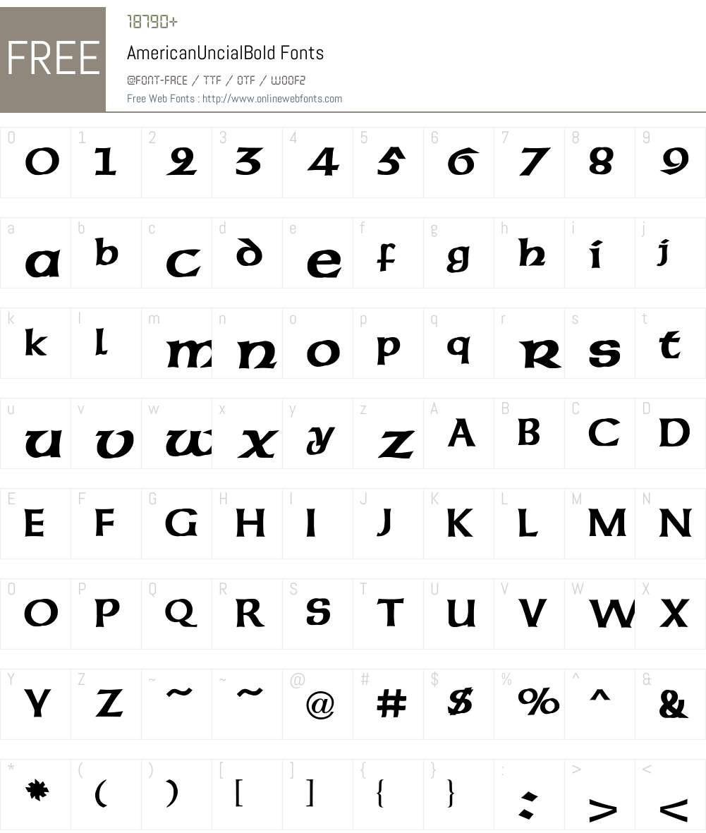 American Font Screenshots