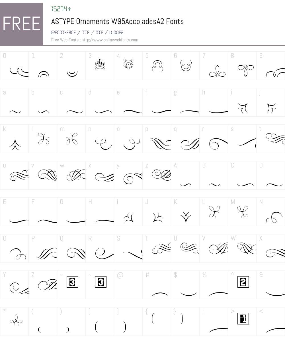 Astype Ornaments Accolades A Font Screenshots