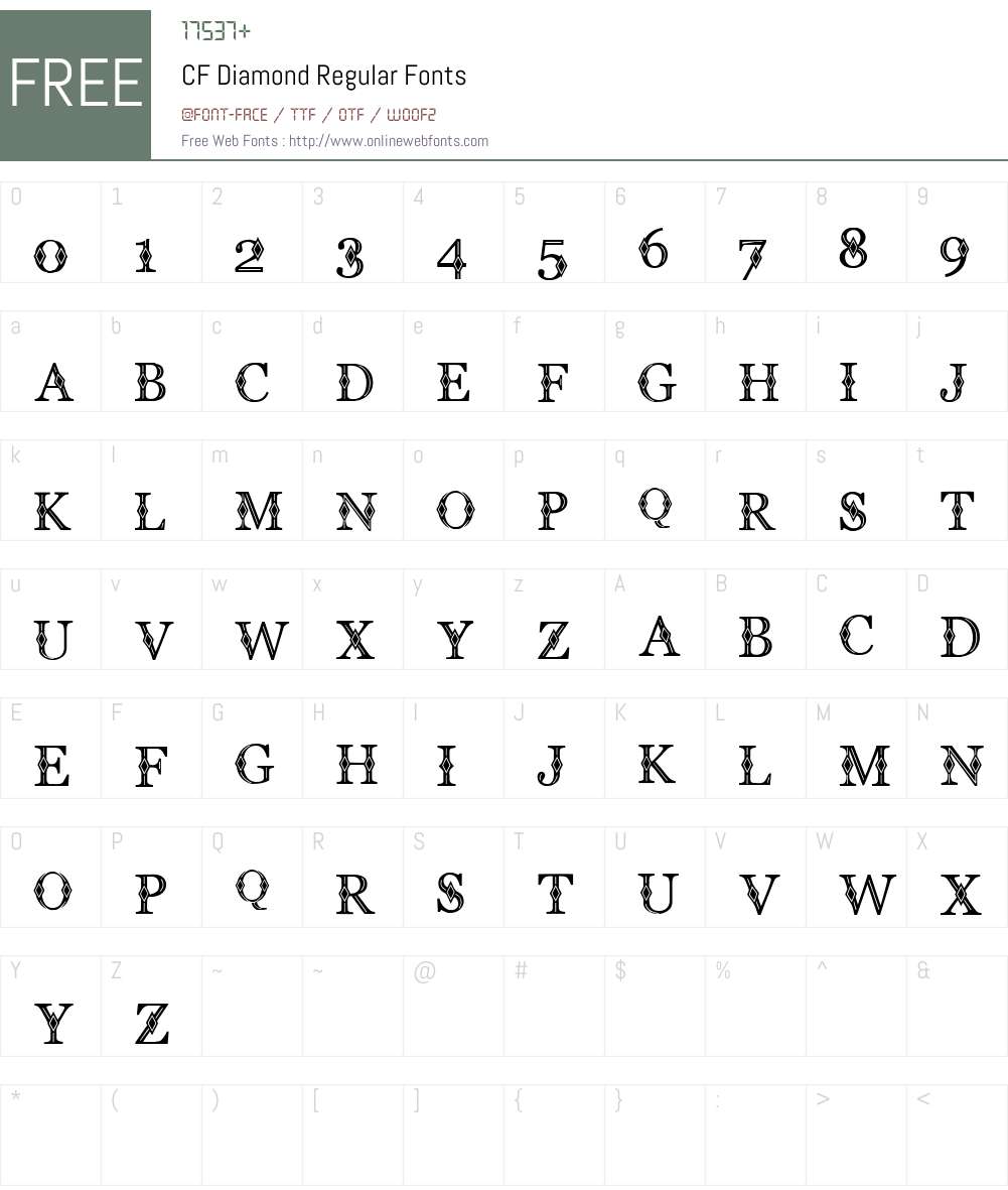 CF Diamond Font Screenshots