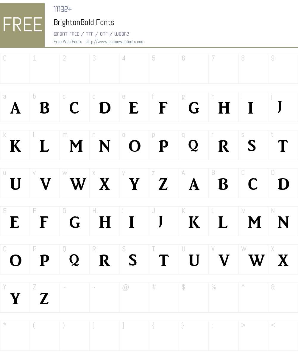 BrightonBold Font Screenshots