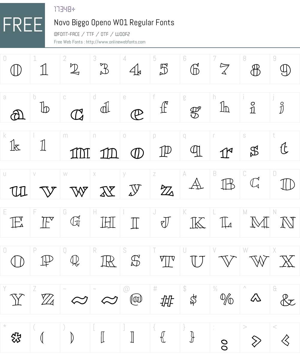 NovoBiggoOpenoW01-Regular Font Screenshots