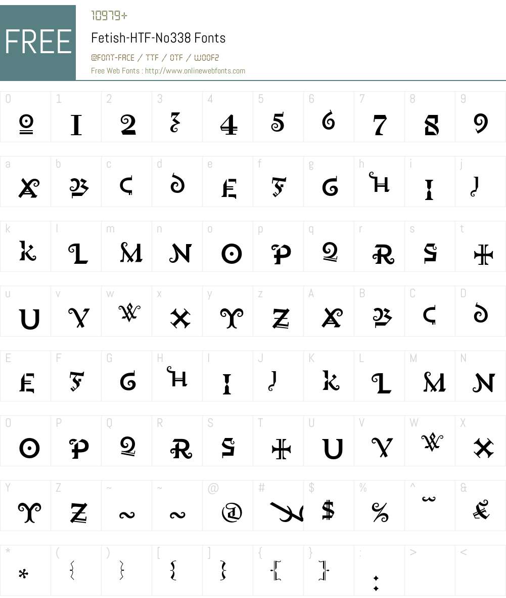 Fetish Font Screenshots