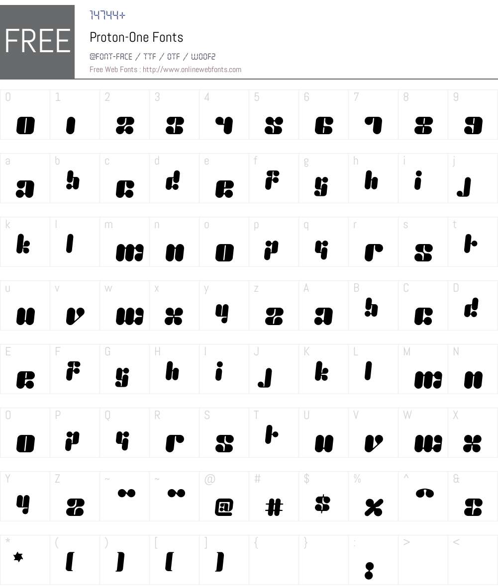 Proton Font Screenshots