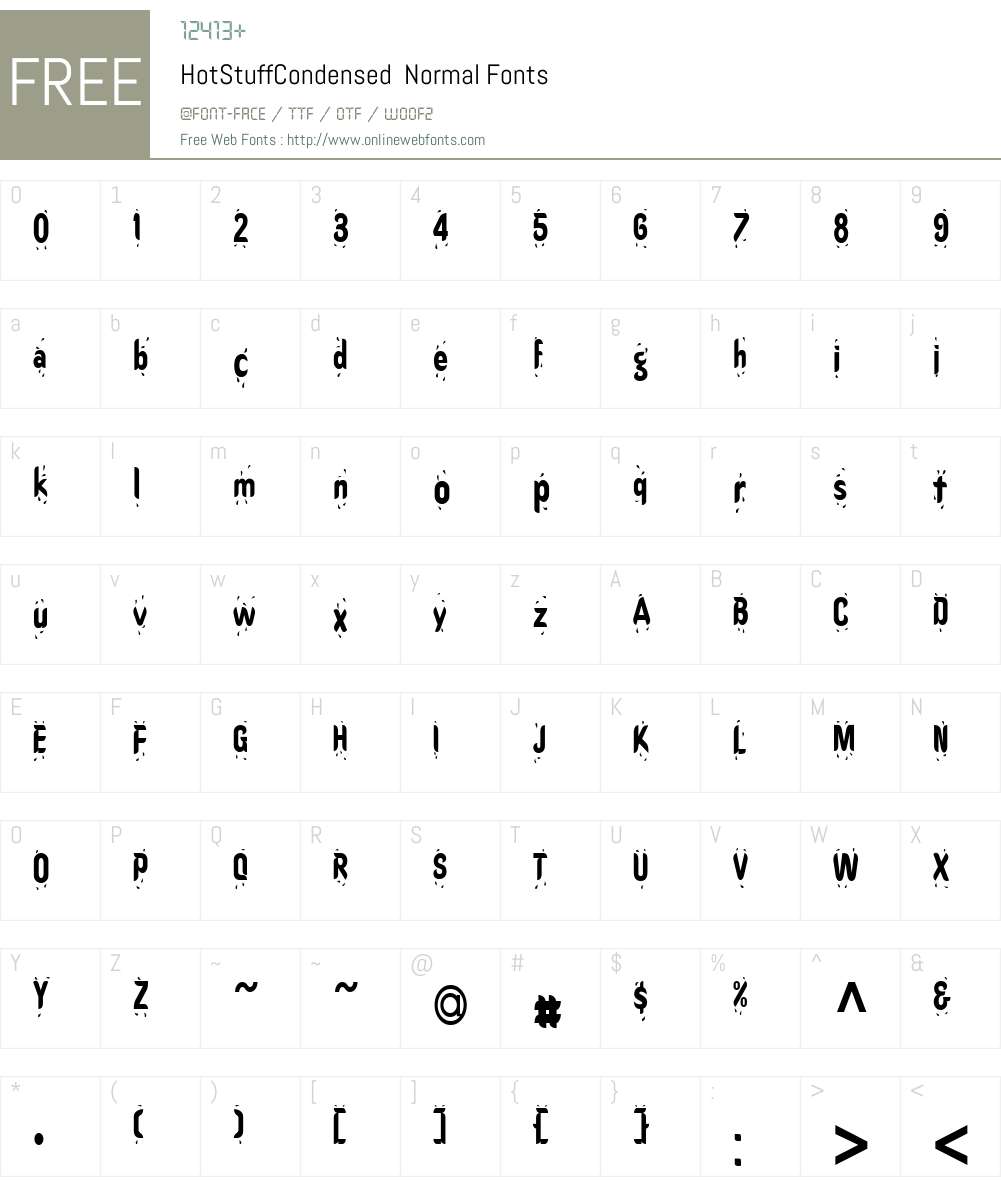 HotStuffCondensed Font Screenshots