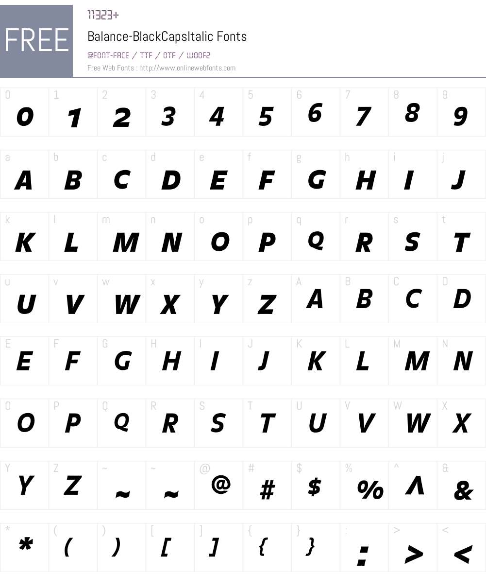 Balance Font Screenshots