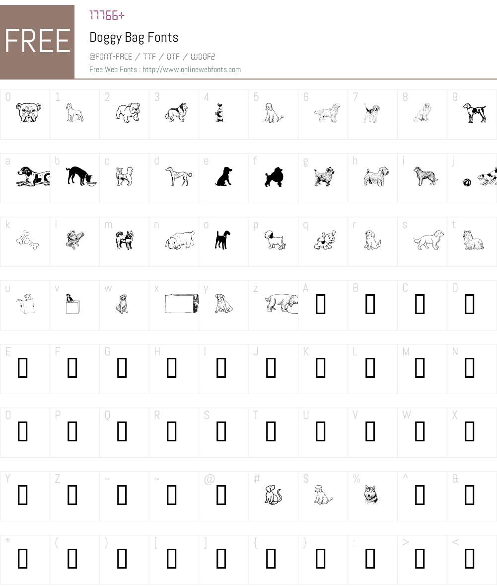 Doggy Bag Font Screenshots