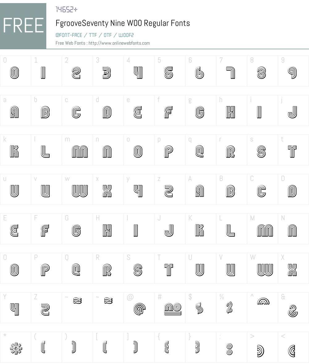 FGroove Font Screenshots