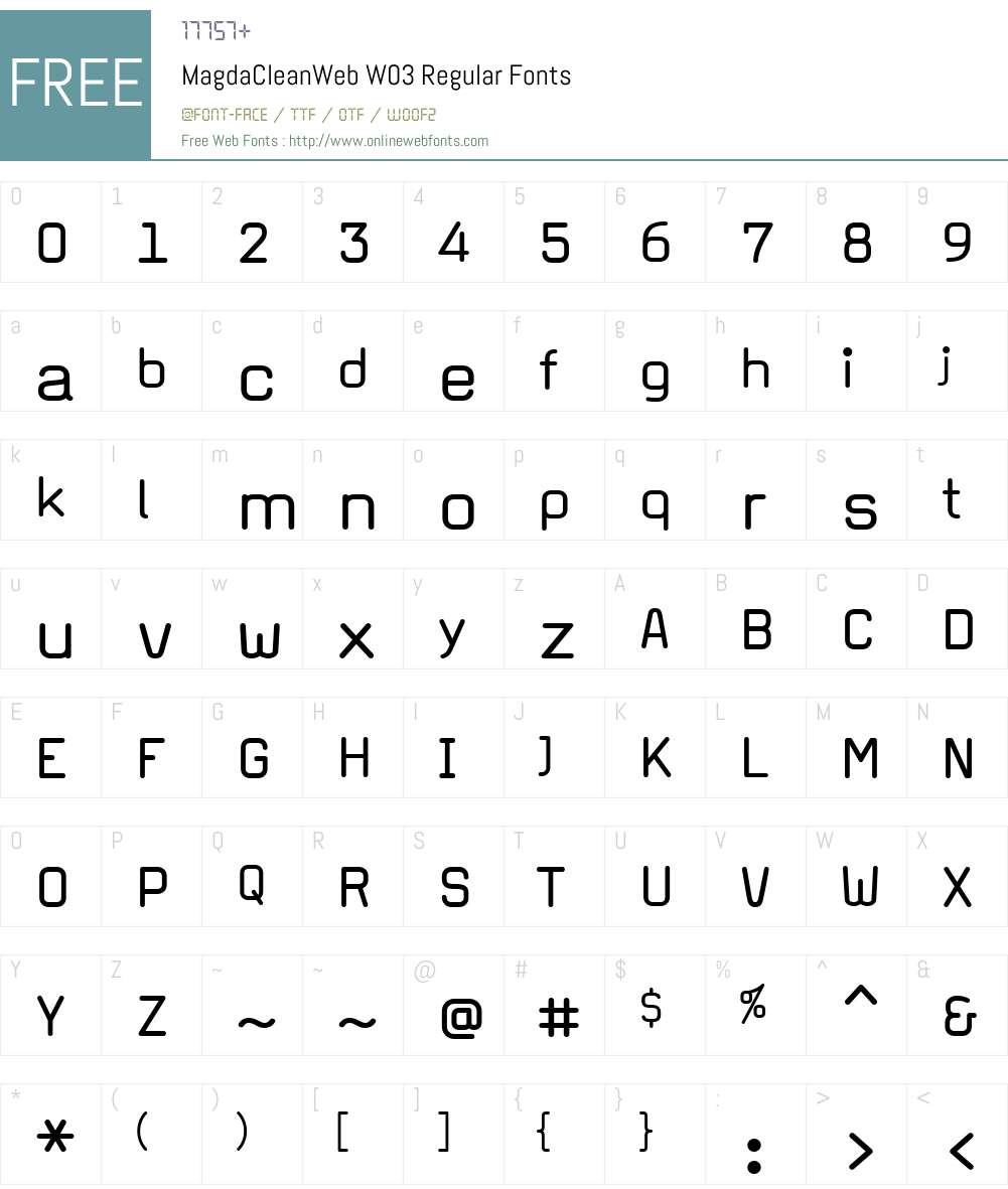 FF Magda Clean Font Screenshots