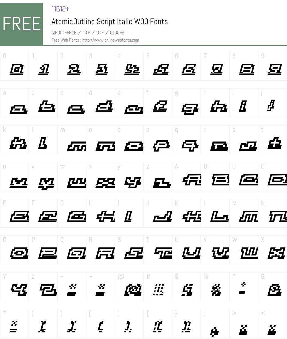 Atomic Font Screenshots