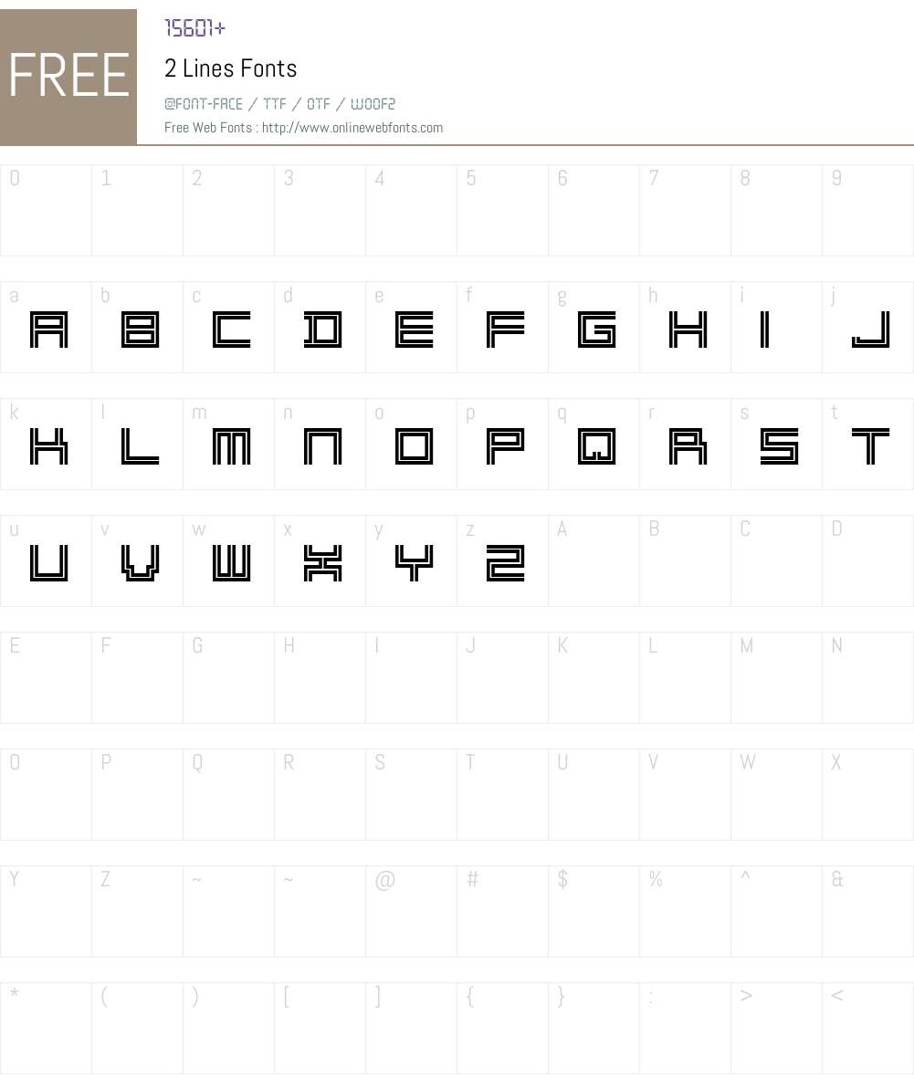 2 Lines Font Screenshots