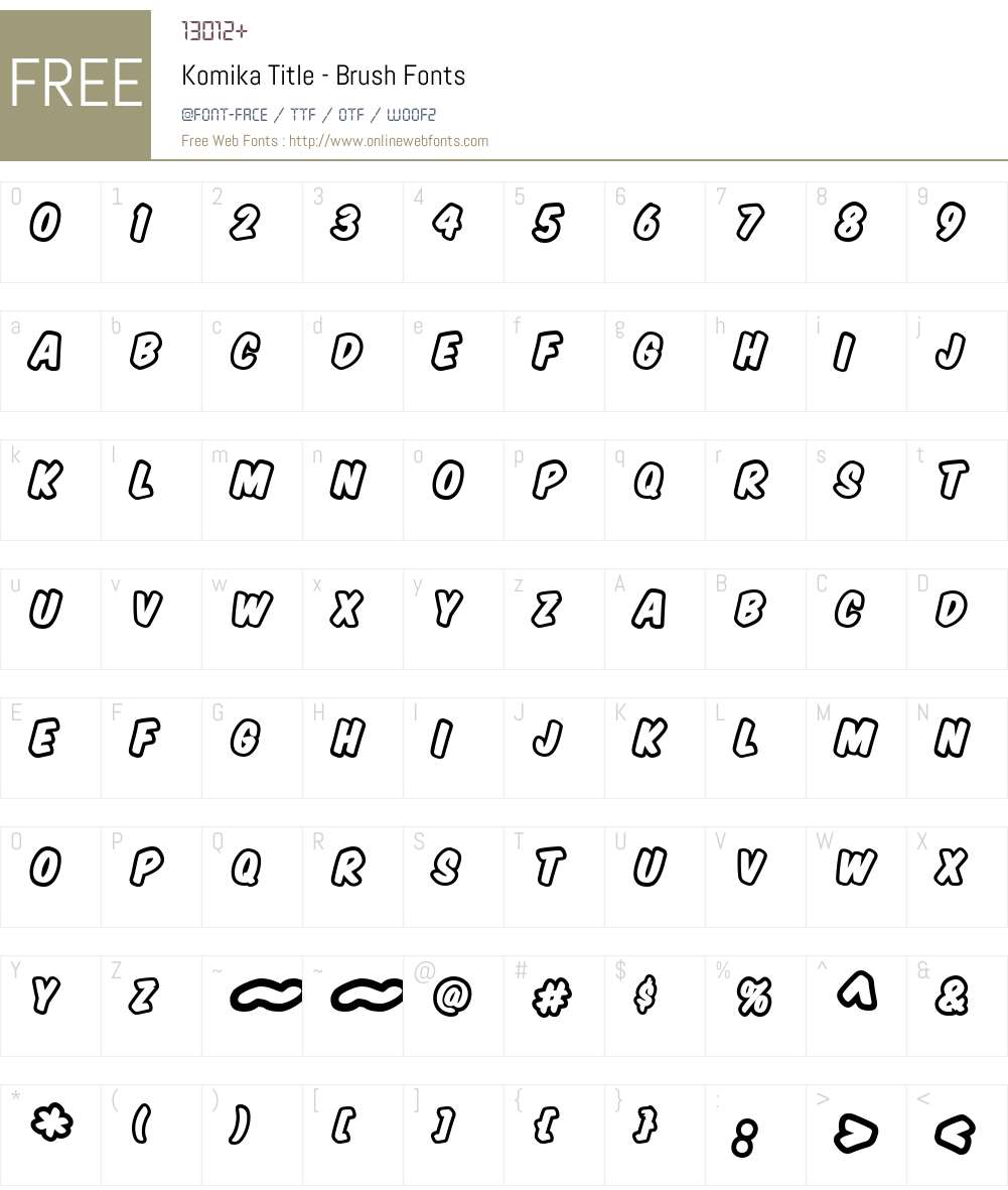 Komika Title - Brush Font Screenshots