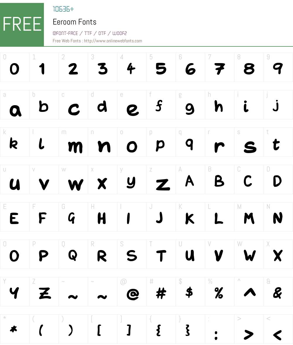Eeroom Font Screenshots
