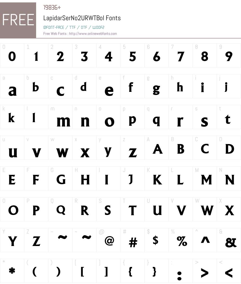 LapidarSerNo2URWTBol Font Screenshots