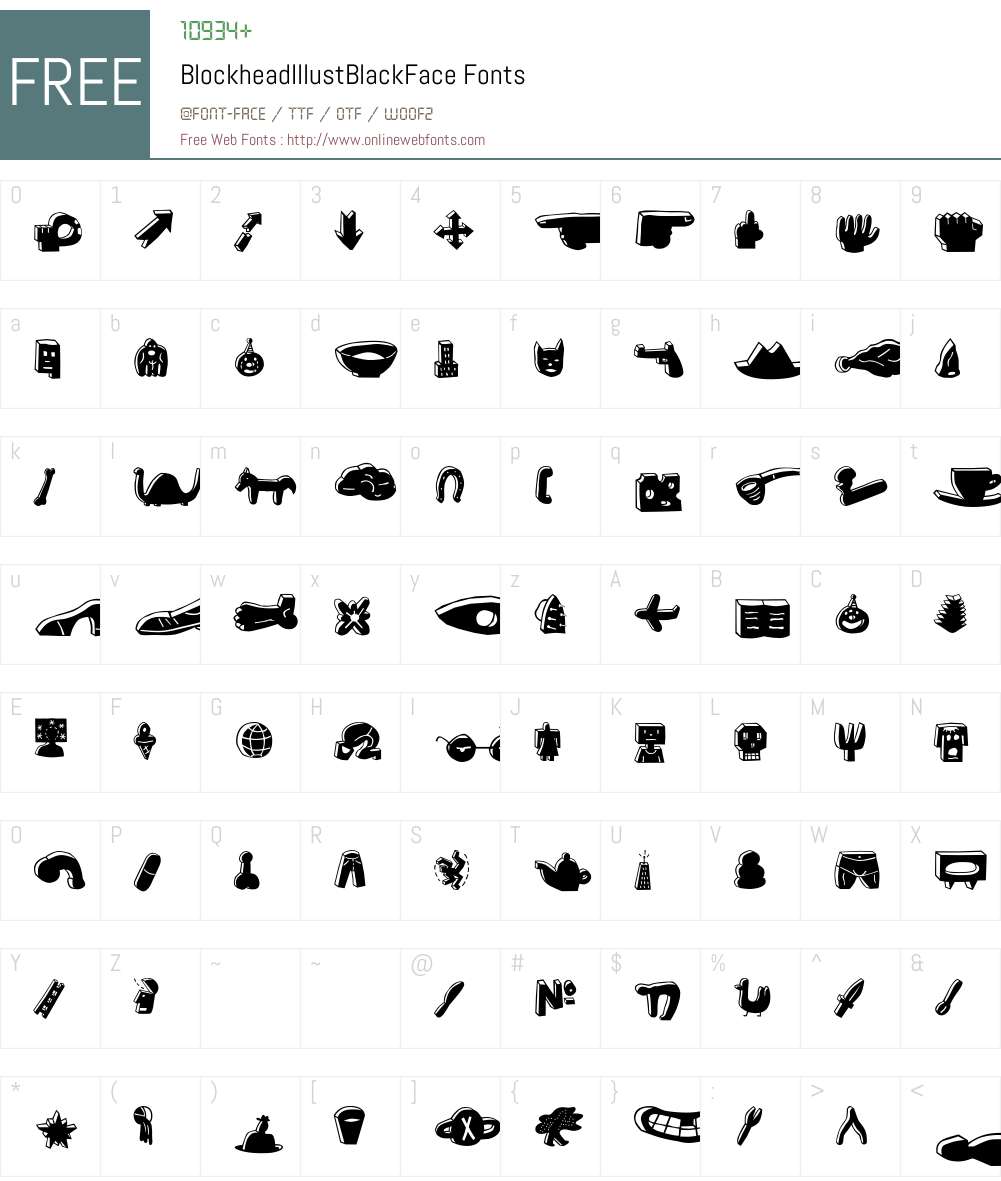 Blockhead Font Screenshots