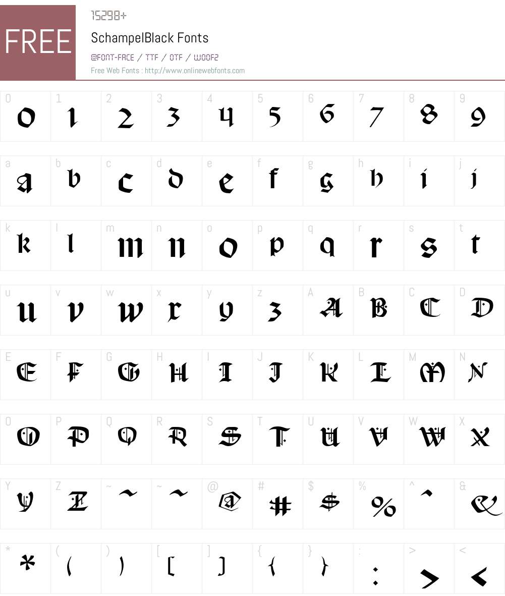 SchampelBlack Font Screenshots