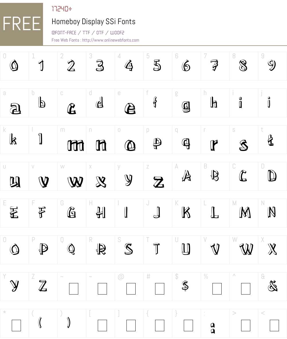 Homeboy Display SSi Font Screenshots