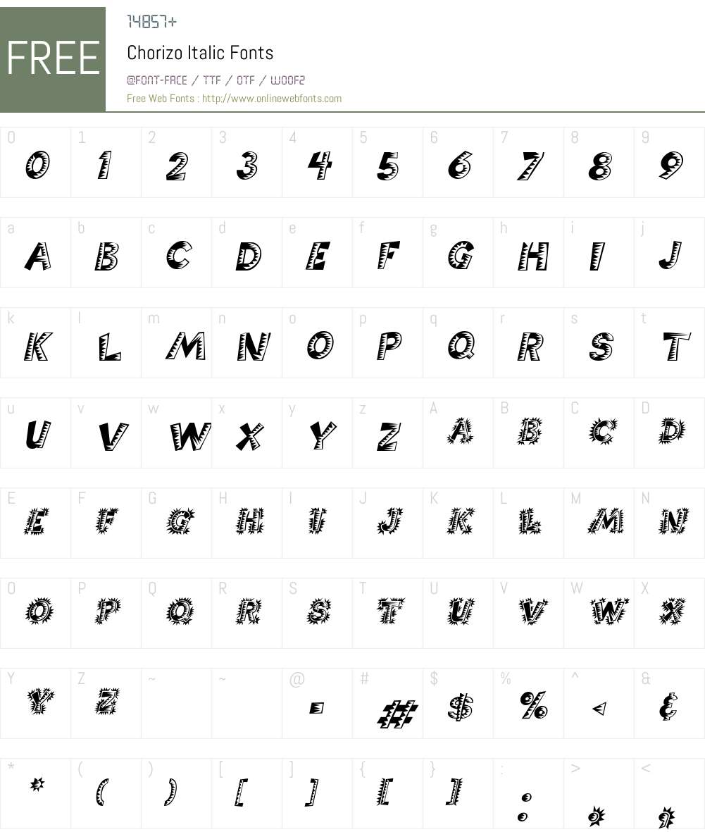 Chorizo Font Screenshots
