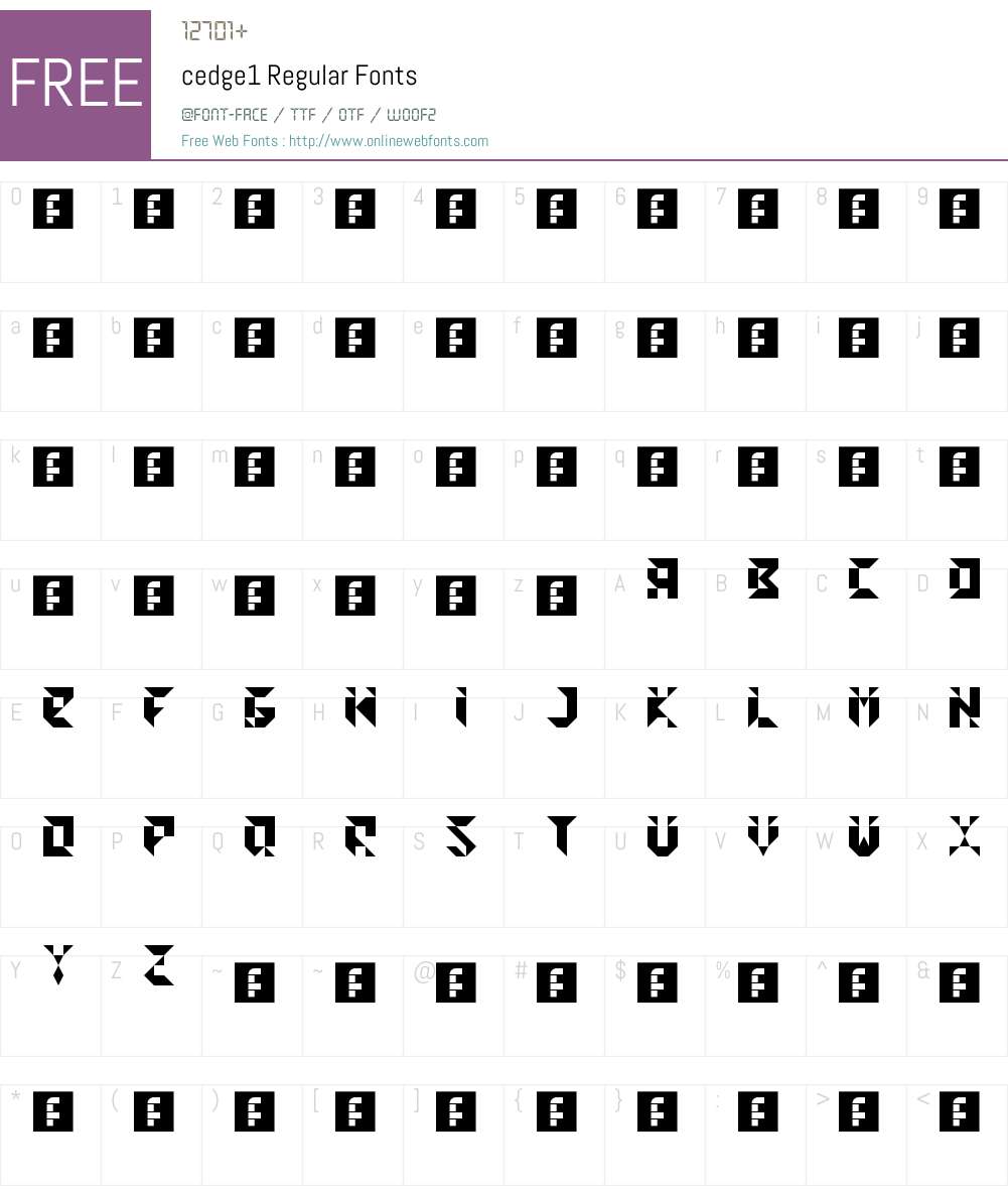 cedge1 Font Screenshots