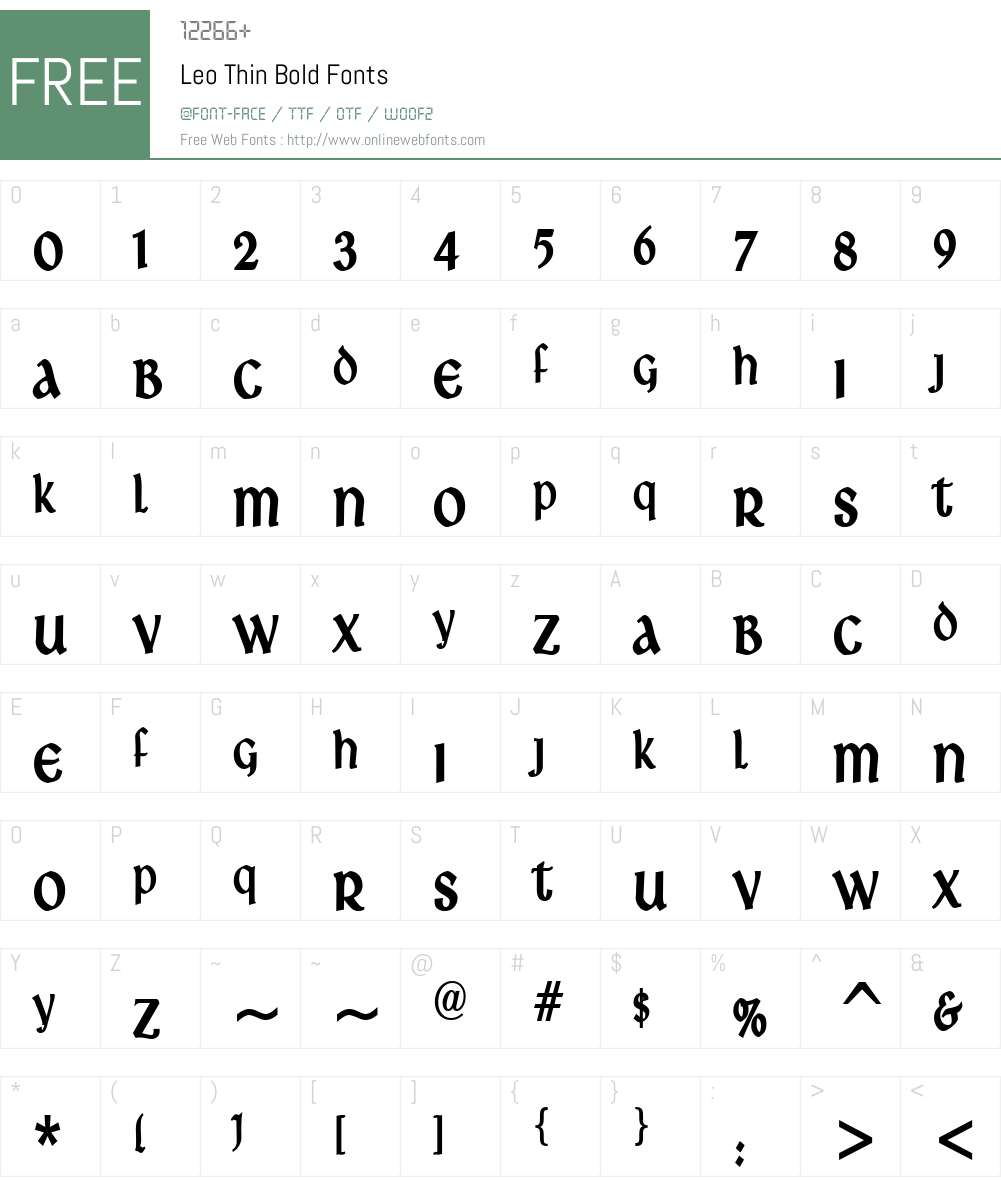 Leo Thin Font Screenshots