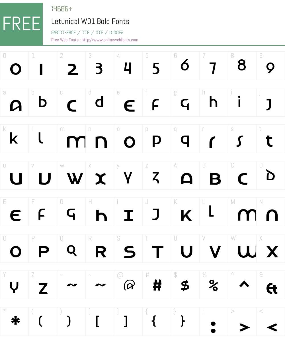 LetunicalW01-Bold Font Screenshots