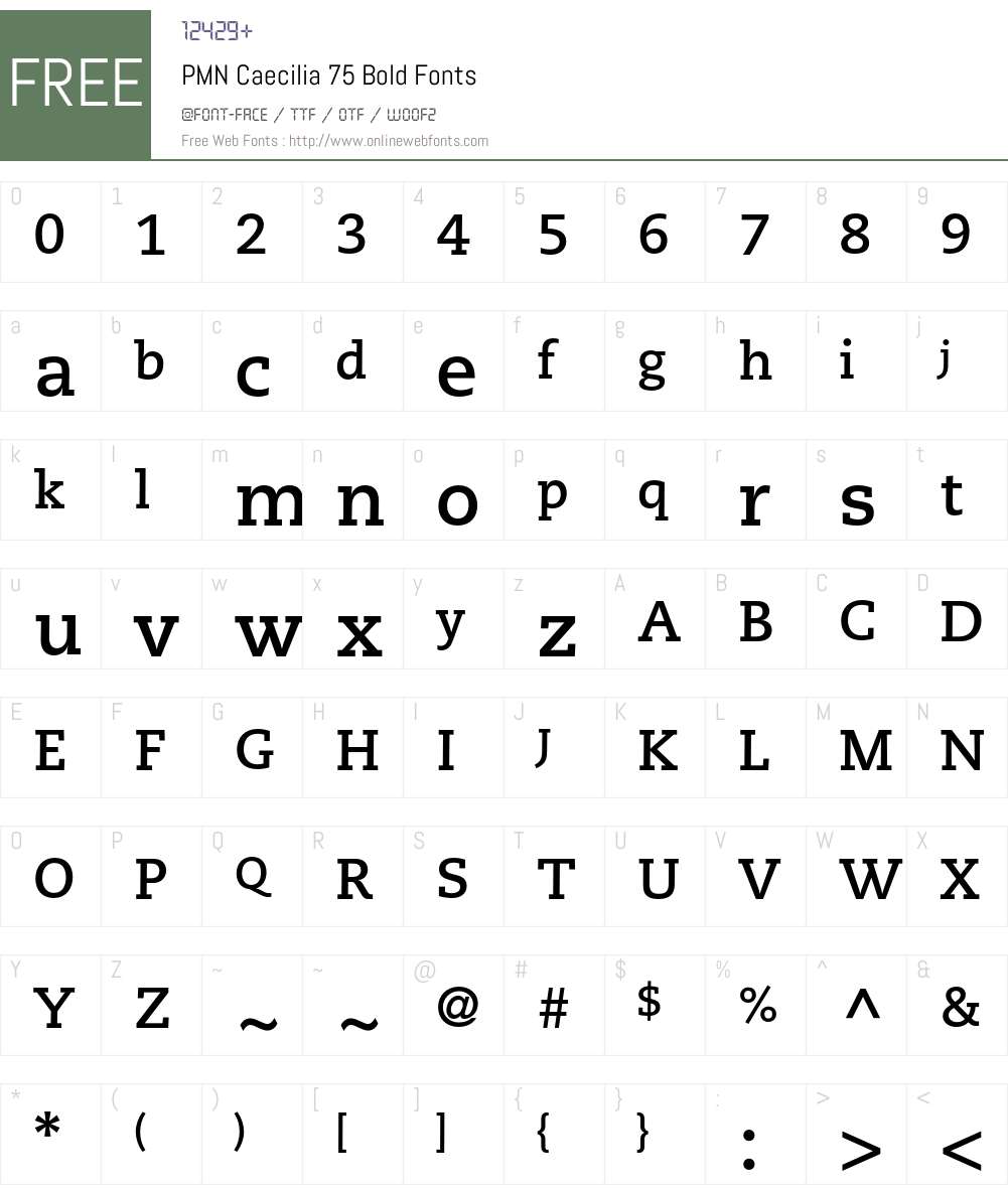 PMN Caecilia Font Screenshots