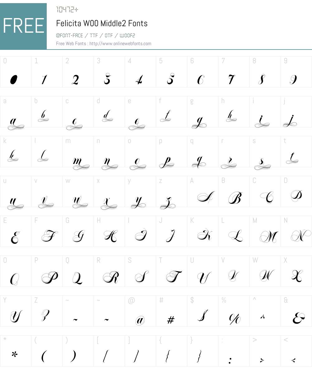 FelicitaW00-Middle2 Font Screenshots