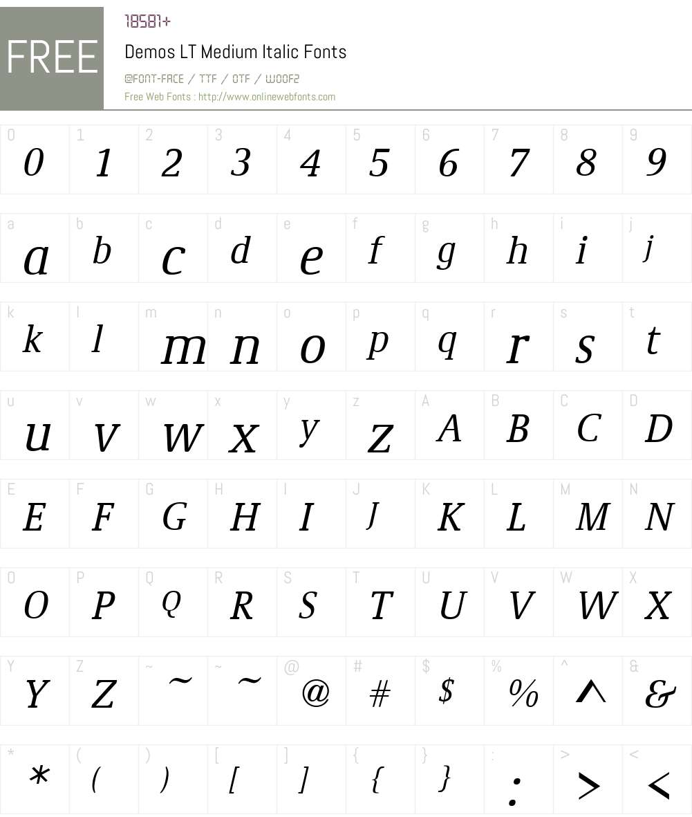 Demos LT Medium Font Screenshots