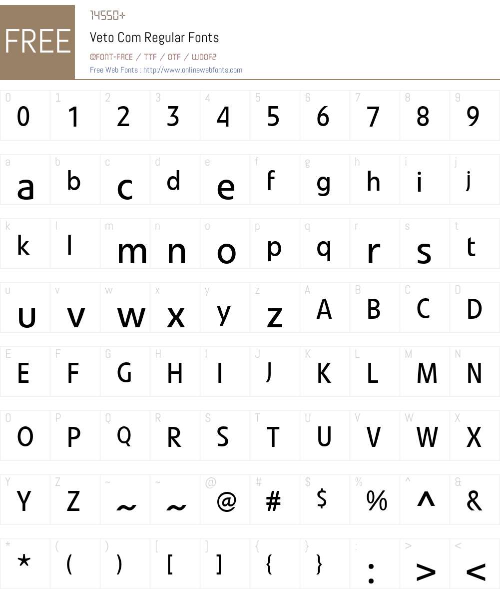 Veto Com Font Screenshots