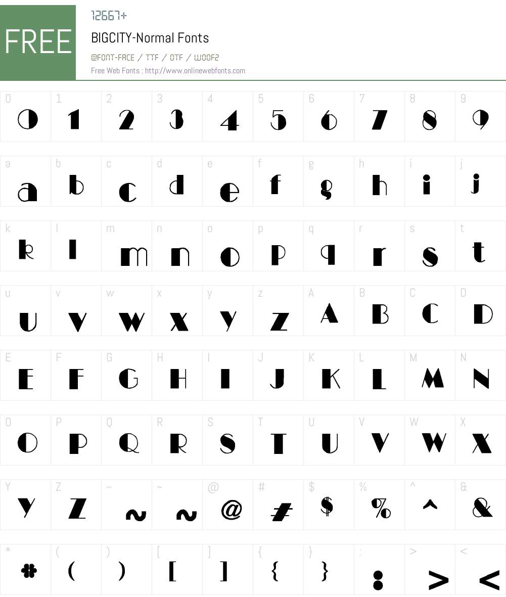 BIGCITY-Normal Font Screenshots