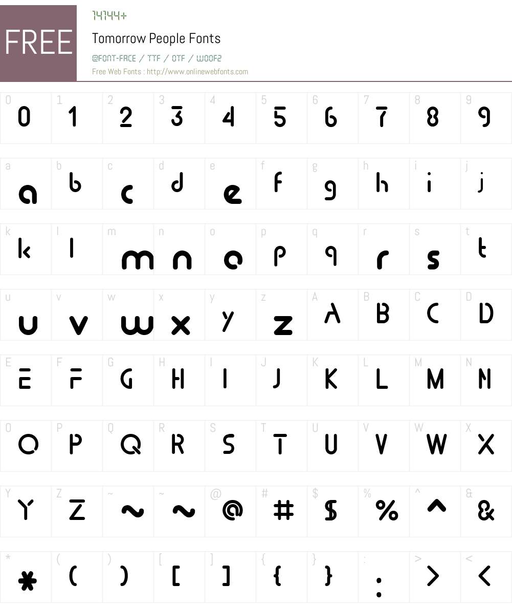 Tomorrow People Font Screenshots